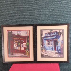 Set Of George Botich Prints, Paris Scenes Framed